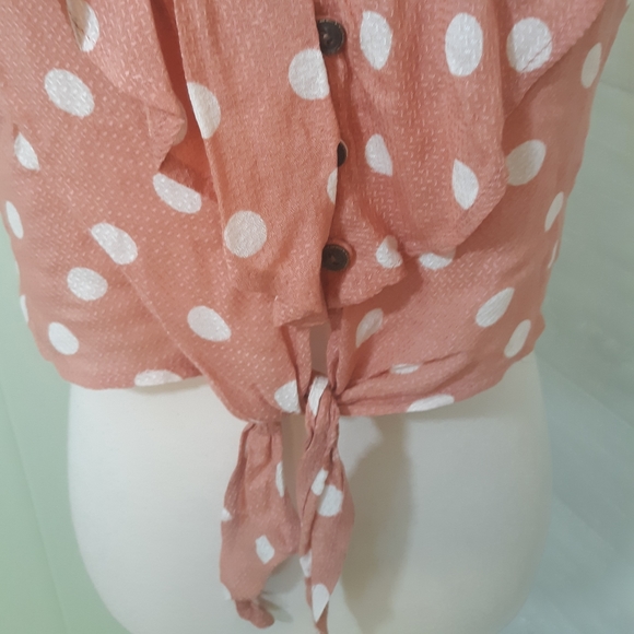 Jolt polka dot ruffle crop top small *C7 - Picture 4 of 6